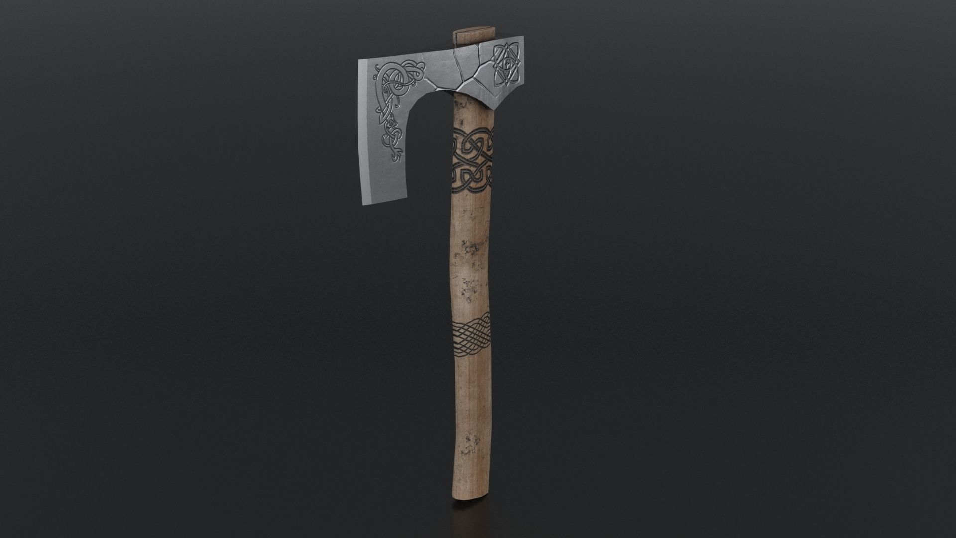 Scandinavian Axe Low-poly 3D model_2