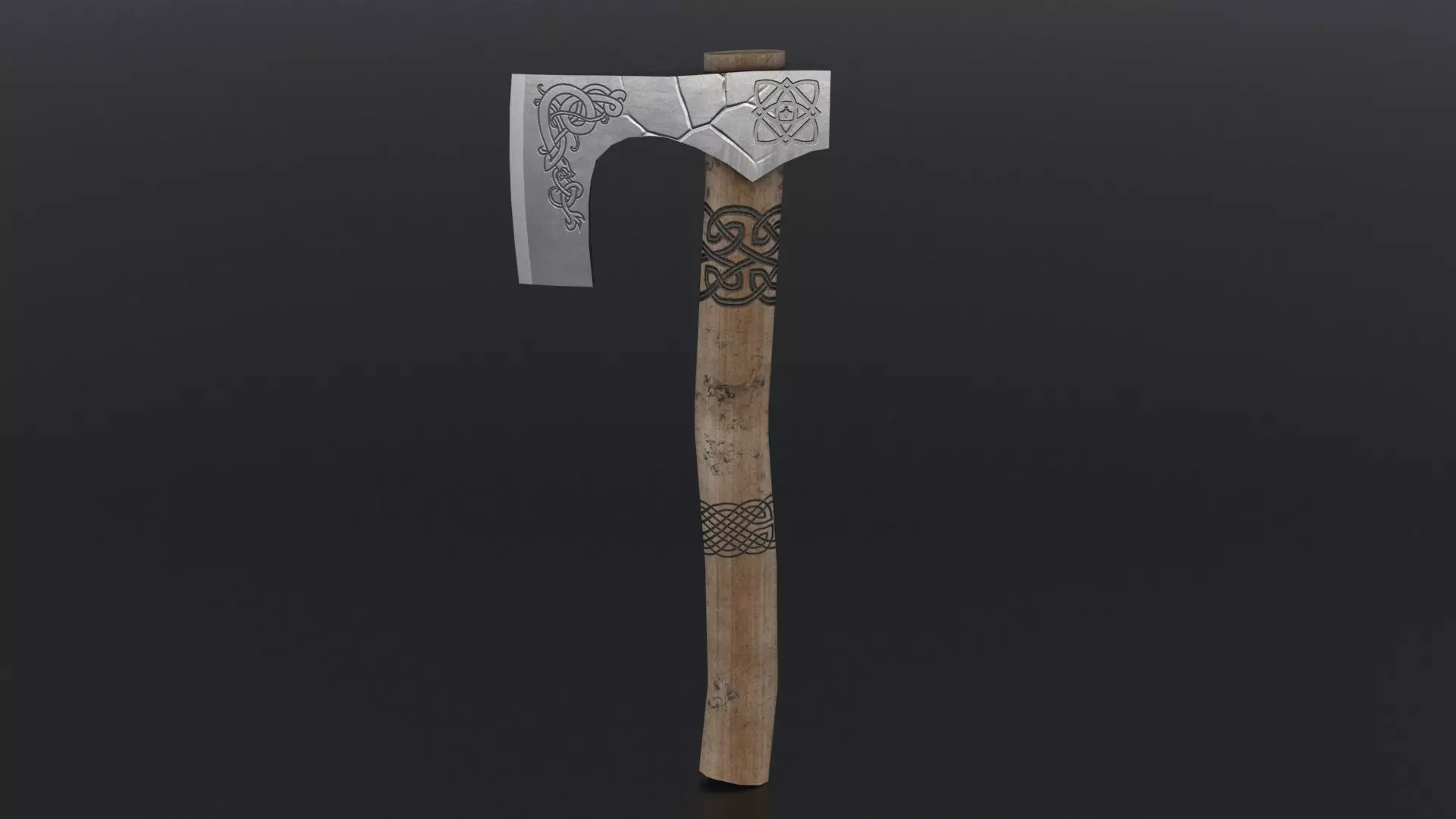 Scandinavian Axe Low-poly 3D model_0