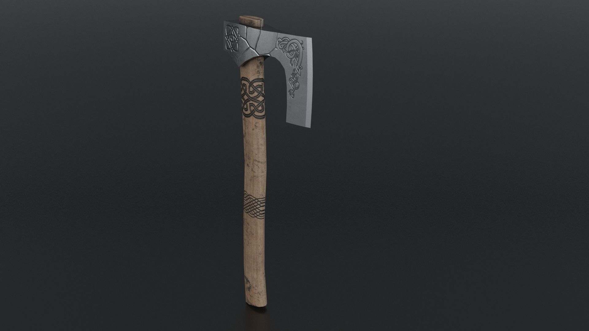 Scandinavian Axe Low-poly 3D model_3