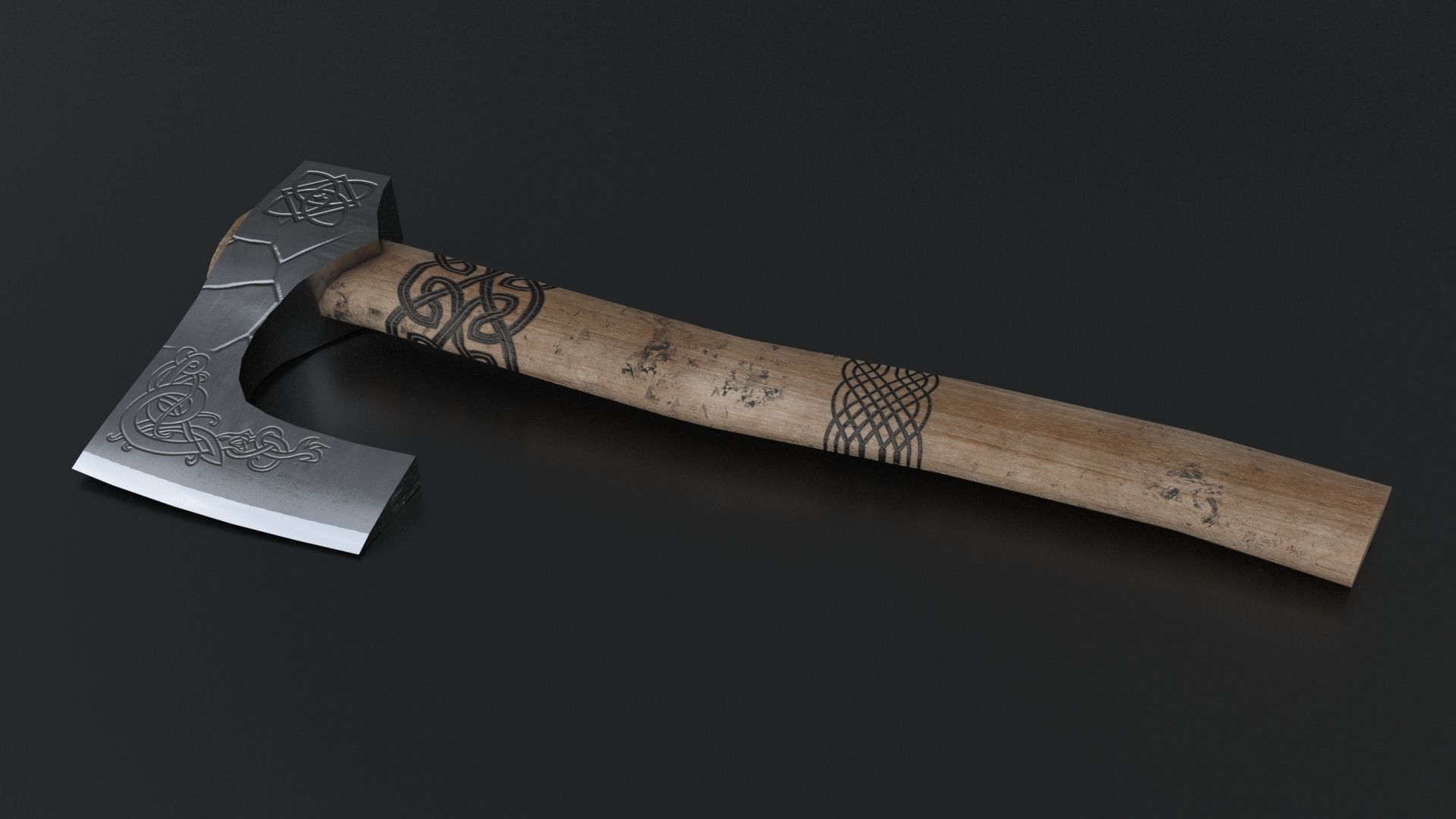Scandinavian Axe Low-poly 3D model_6