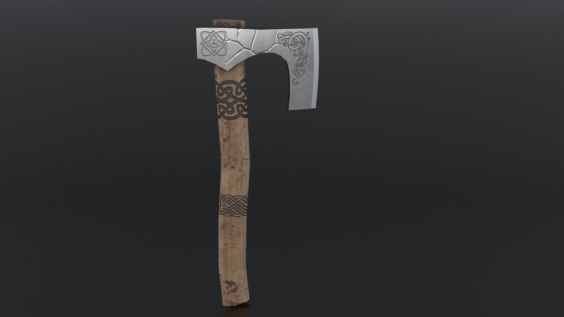 Scandinavian Axe Low-poly 3D model_4