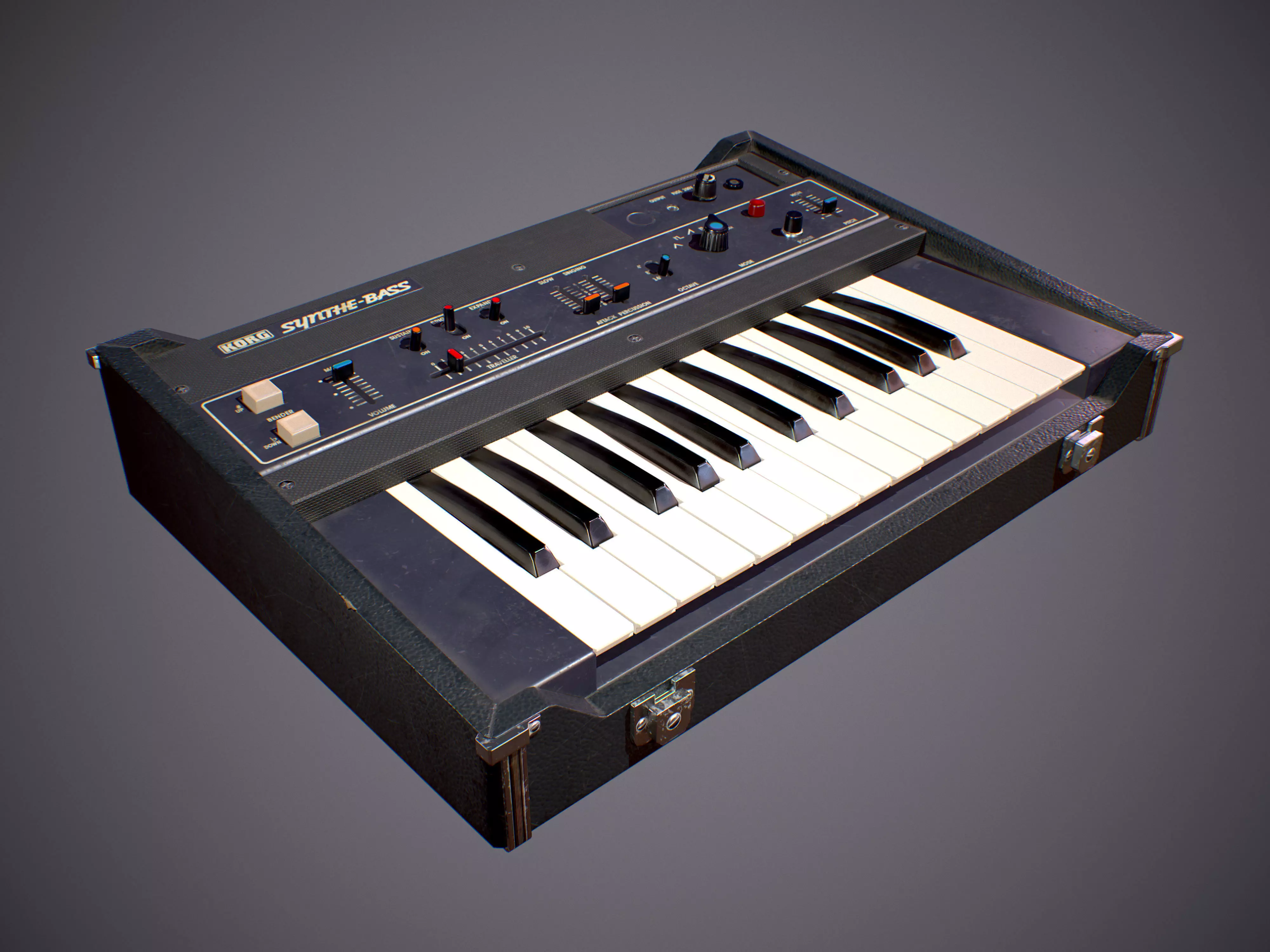 Korg SB-100 Synthesesizer Low-poly 3D model