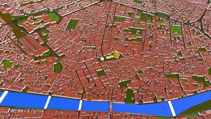Florence City of Italy 3d model
