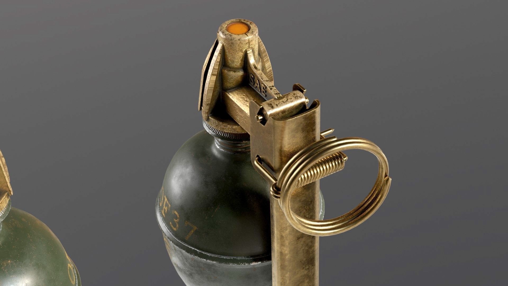 SOLDIER Frag Grenade 3D model_2