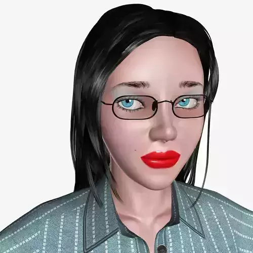 Business Woman Low-poly 3D model