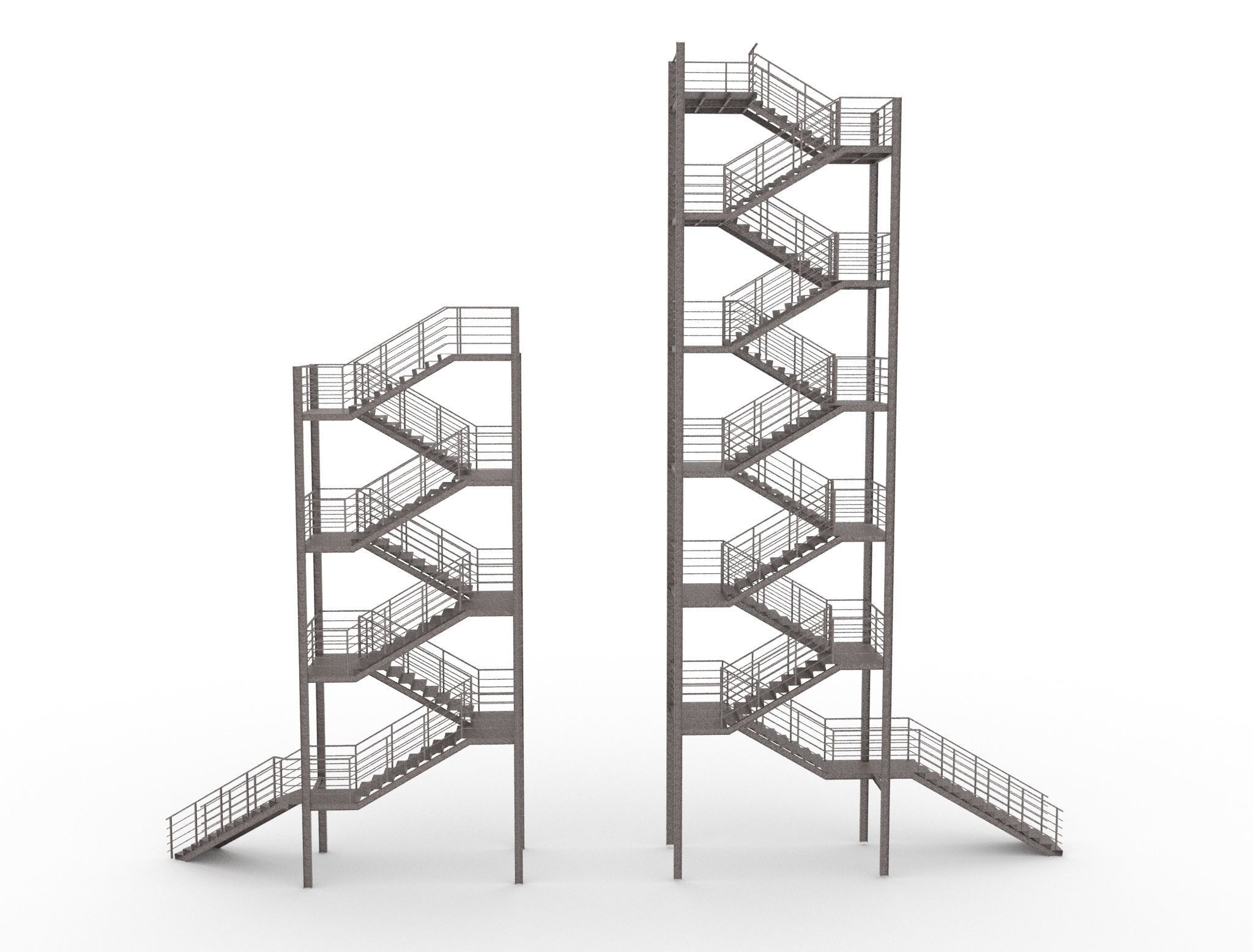 Metal stairs 3D model_11