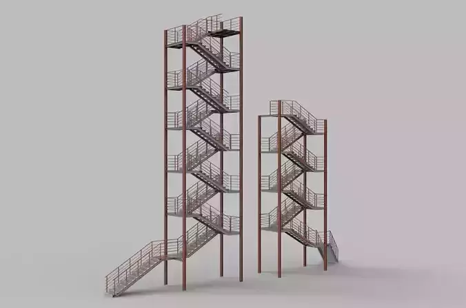 Metal stairs