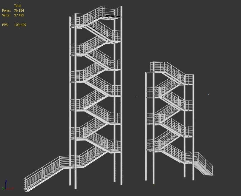 Metal stairs 3D model_13