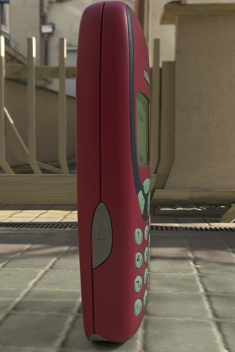 Nokia 3310 Red 3D model_15