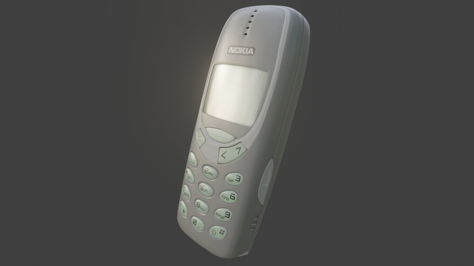 Nokia 3310 Gray 3D model_2