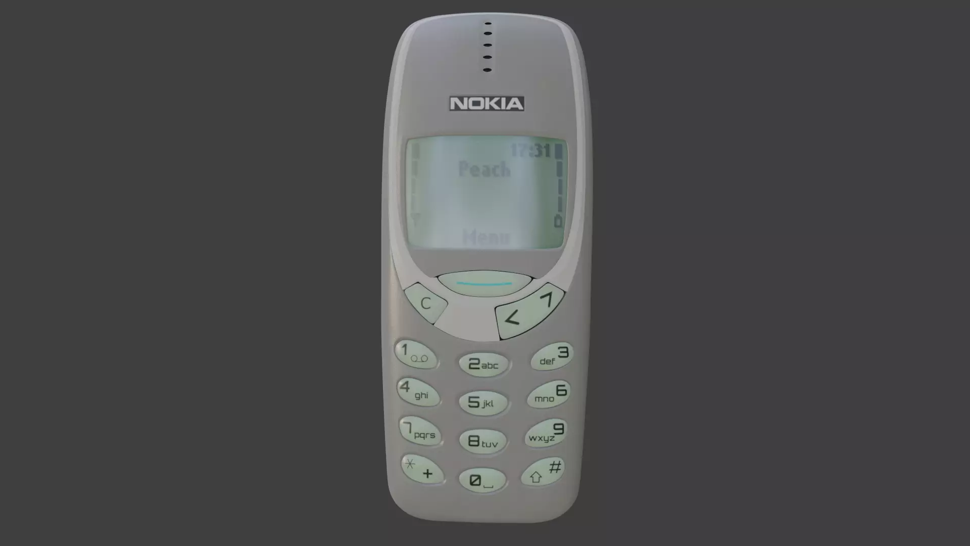 Nokia 3310 Gray 3D model_0