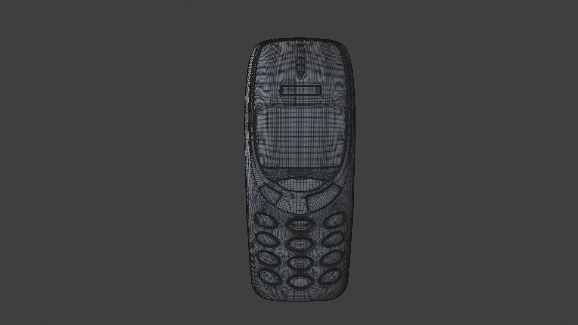 Nokia 3310 Gray 3D model_12