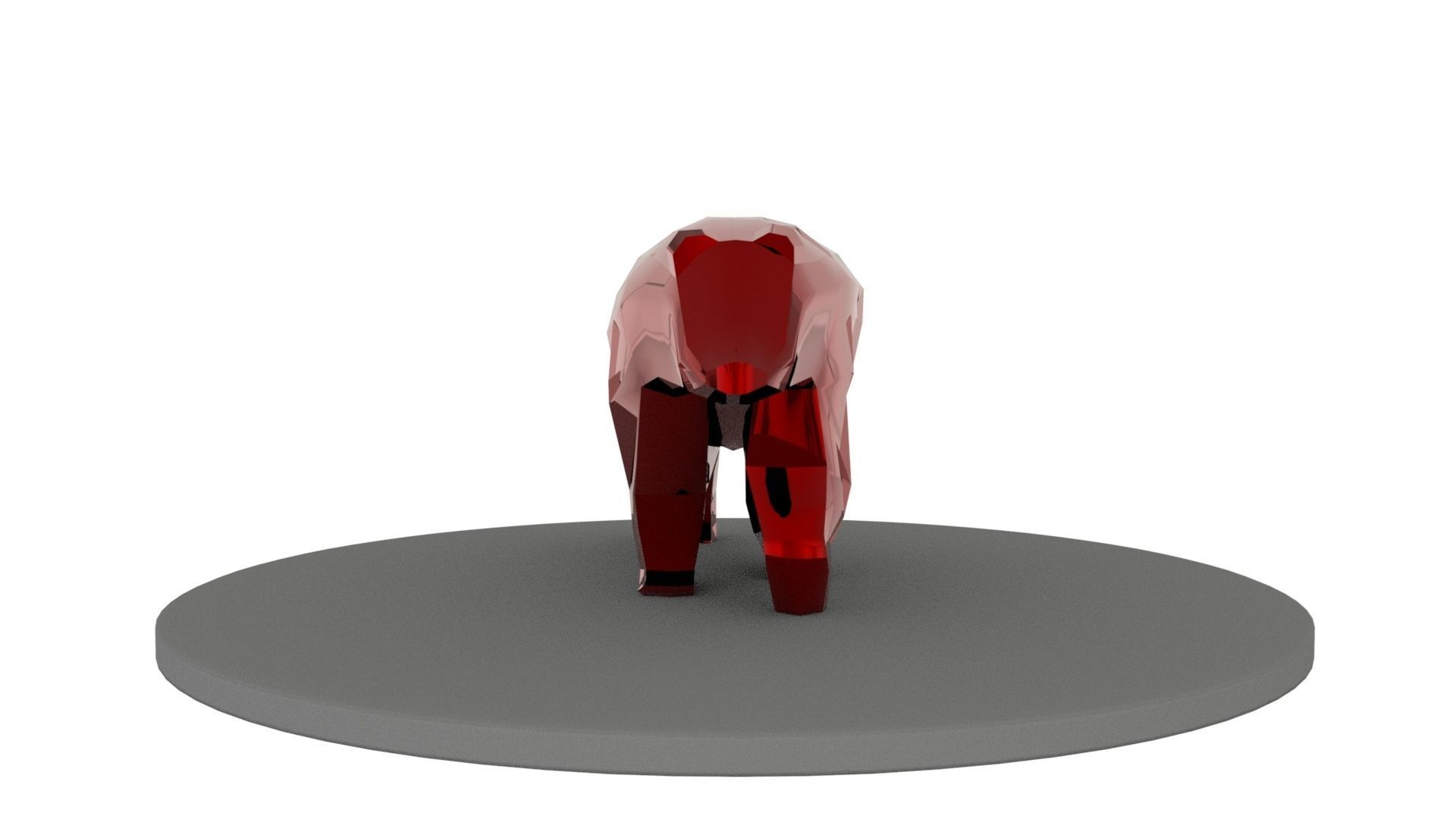 Bear Lowpolygon  Low-poly 3D model_4