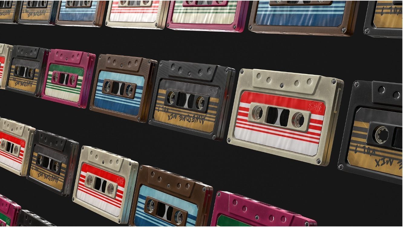 Cassette awesome mix vol drs Low-poly 3D model_2