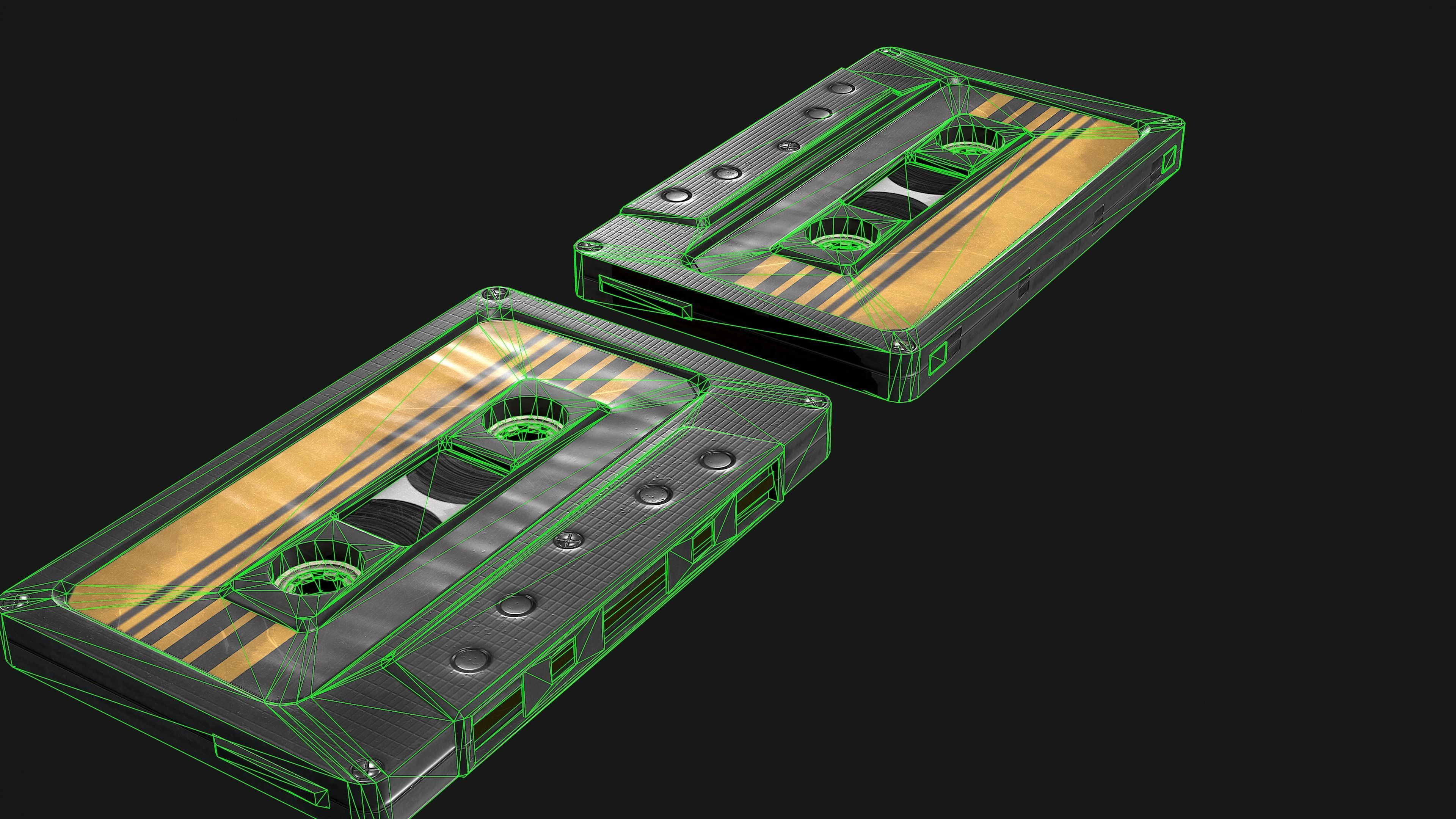 Cassette awesome mix vol drs Low-poly 3D model_3