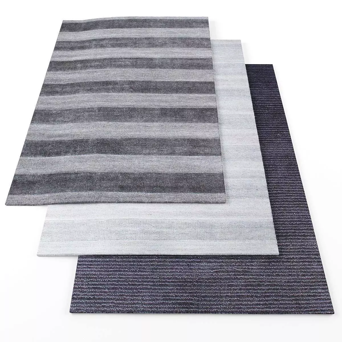 Rugs-770 three striped rugs Low-poly 3D model_0
