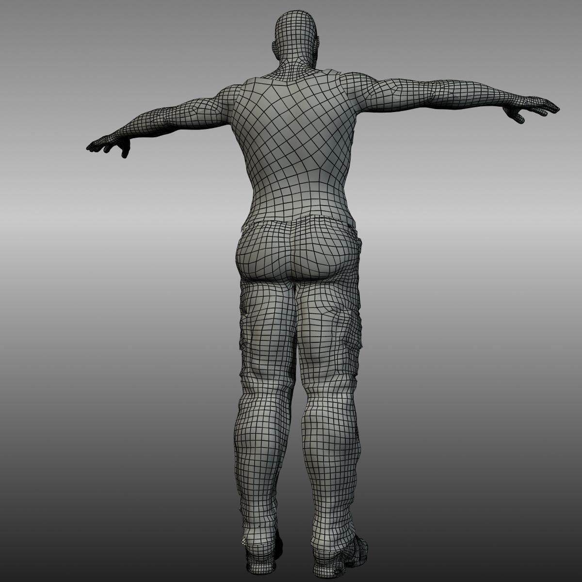 Orpheus Afro Man Low-poly 3D model_20