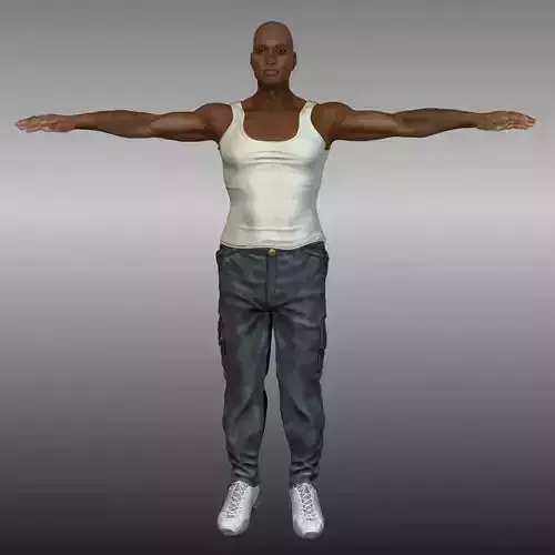 Orpheus Afro Man Low-poly 3D model