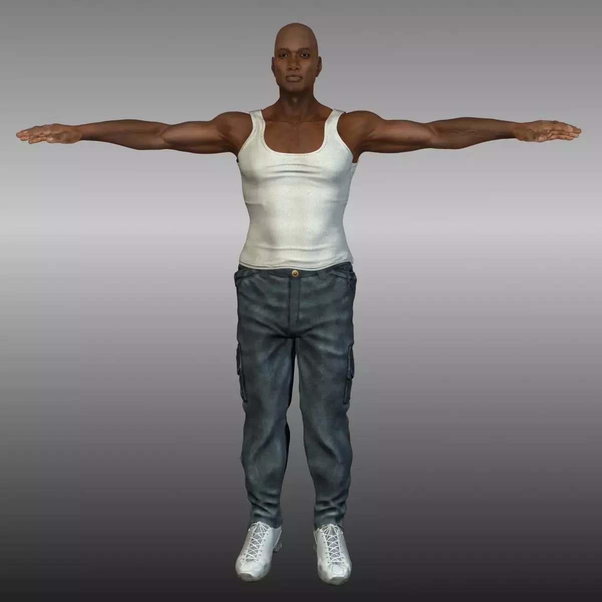 Orpheus Afro Man Low-poly 3D model_0