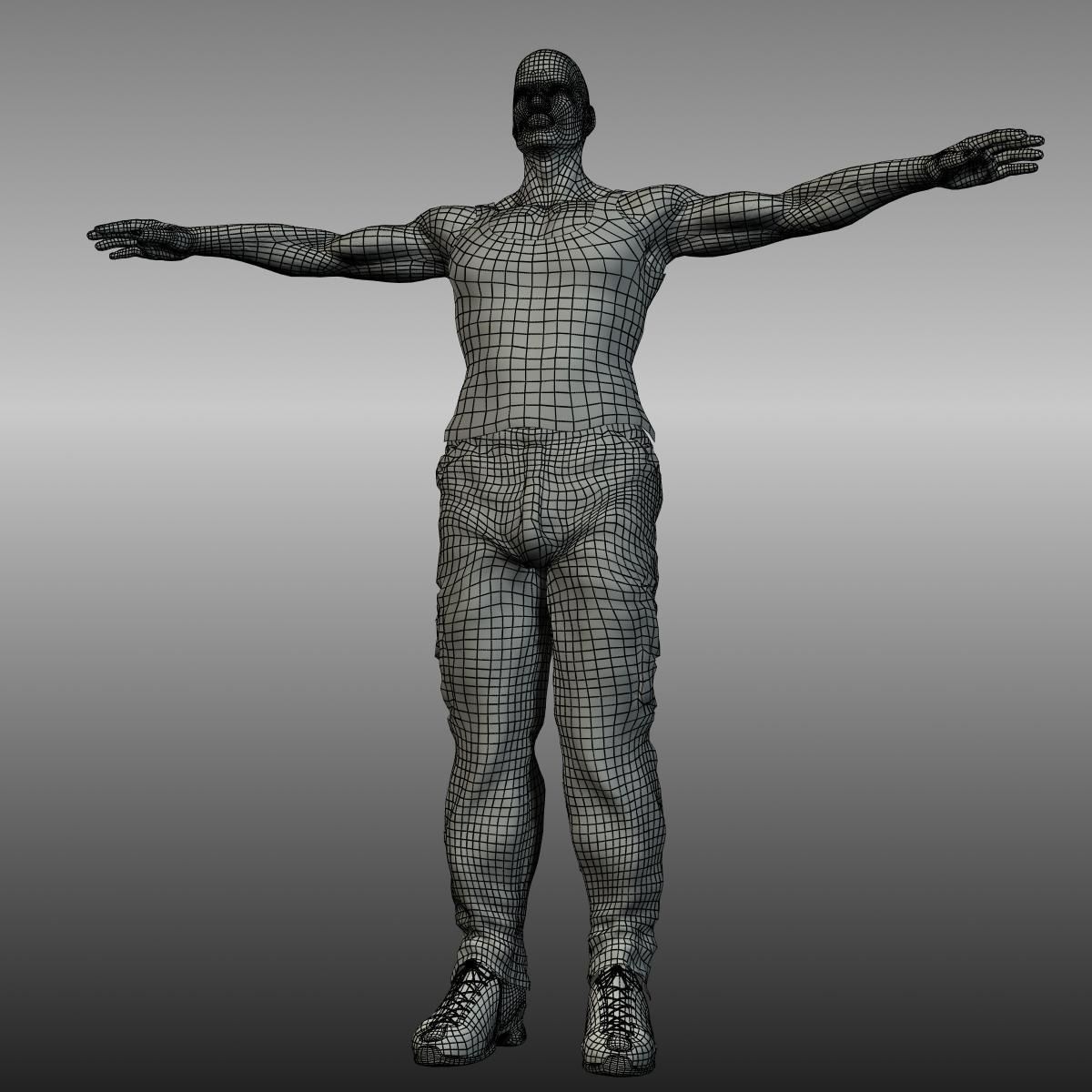 Orpheus Afro Man Low-poly 3D model_19