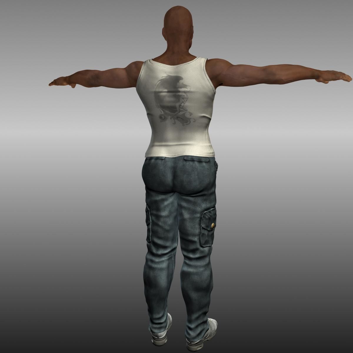 Orpheus Afro Man Low-poly 3D model_2
