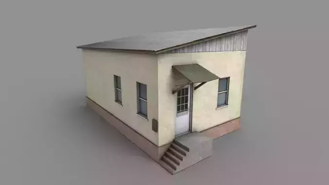 3D Old Shop Building Game Ready