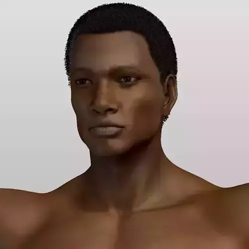 Orpheus Afro Man Zbrush Low-poly 3D model
