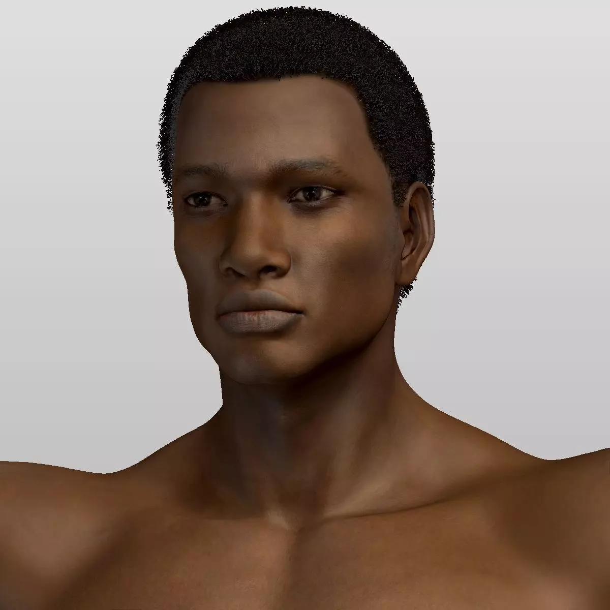 Orpheus Afro Man Zbrush Low-poly 3D model