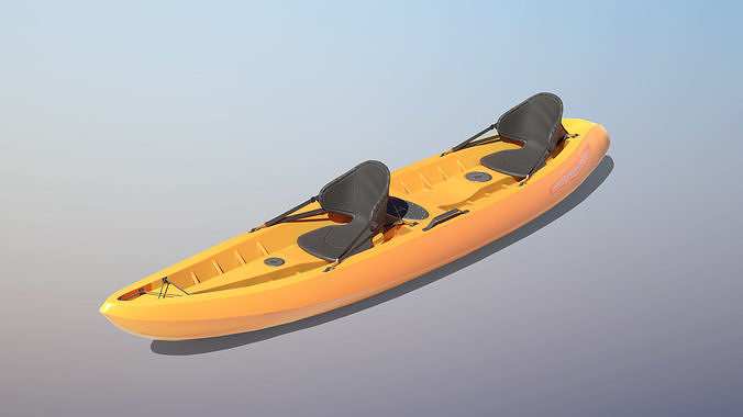 Lifeguard Rescue Kayak Low-poly 3D model