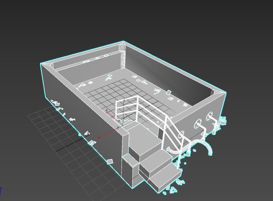 Old Worn Swimming Pool 3D model_18
