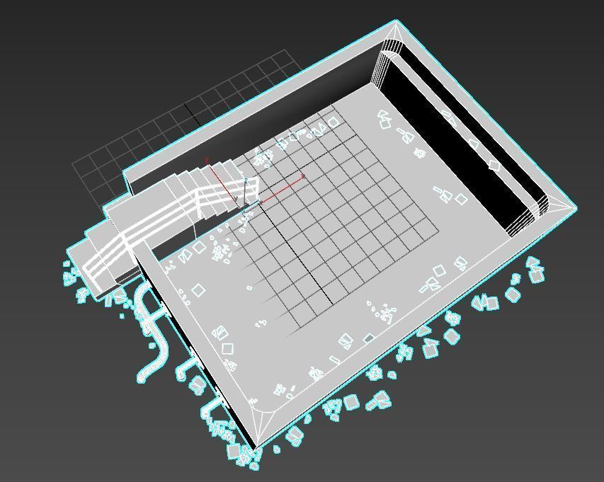 Old Worn Swimming Pool 3D model_22