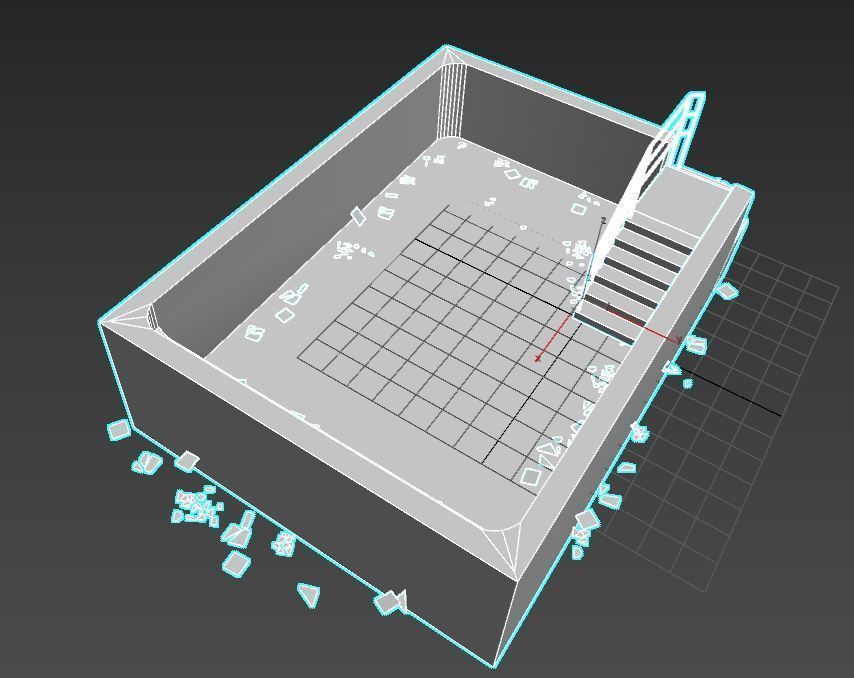 Old Worn Swimming Pool 3D model_20