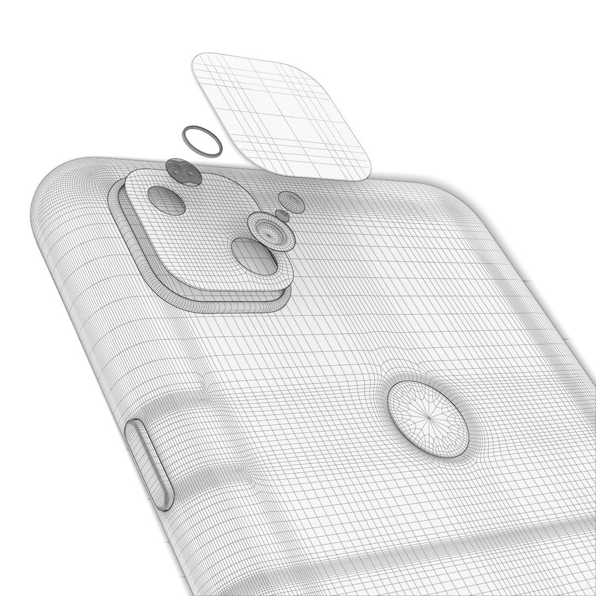 Google Pixel 4a  3D model_12