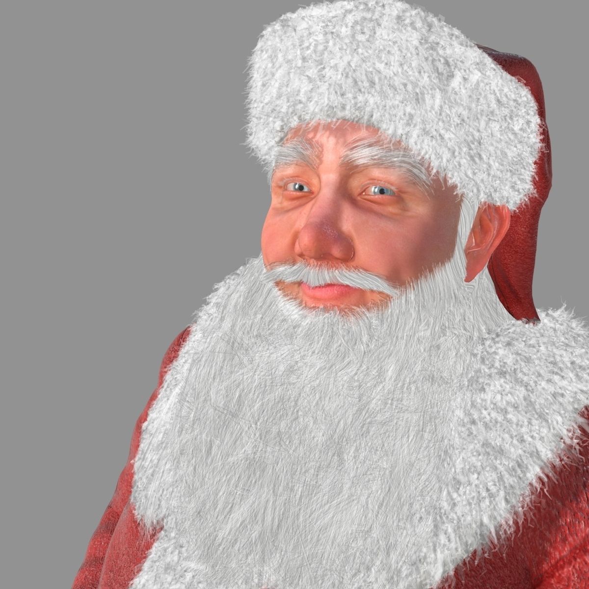 Santa Claus Rigged Low-poly 3D model_7
