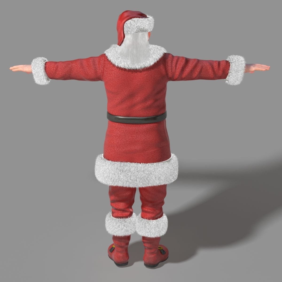 Santa Claus Rigged Low-poly 3D model_9