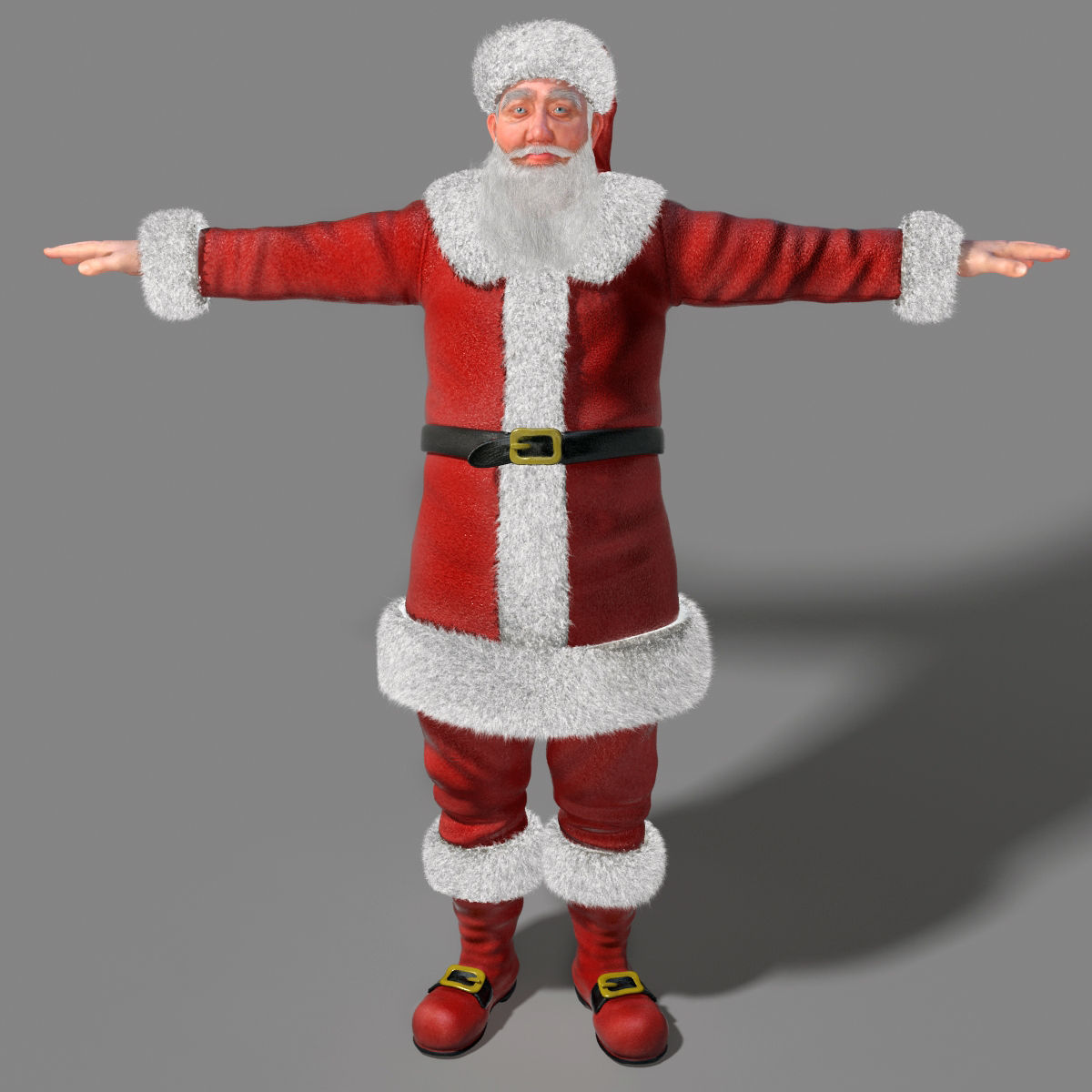 Santa Claus Rigged Low-poly 3D model_5