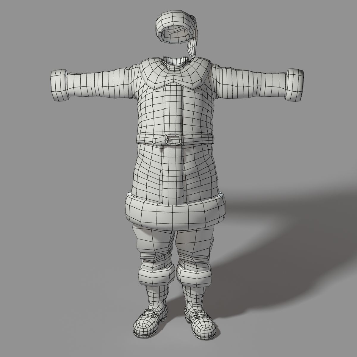 Santa Claus Rigged Low-poly 3D model_29