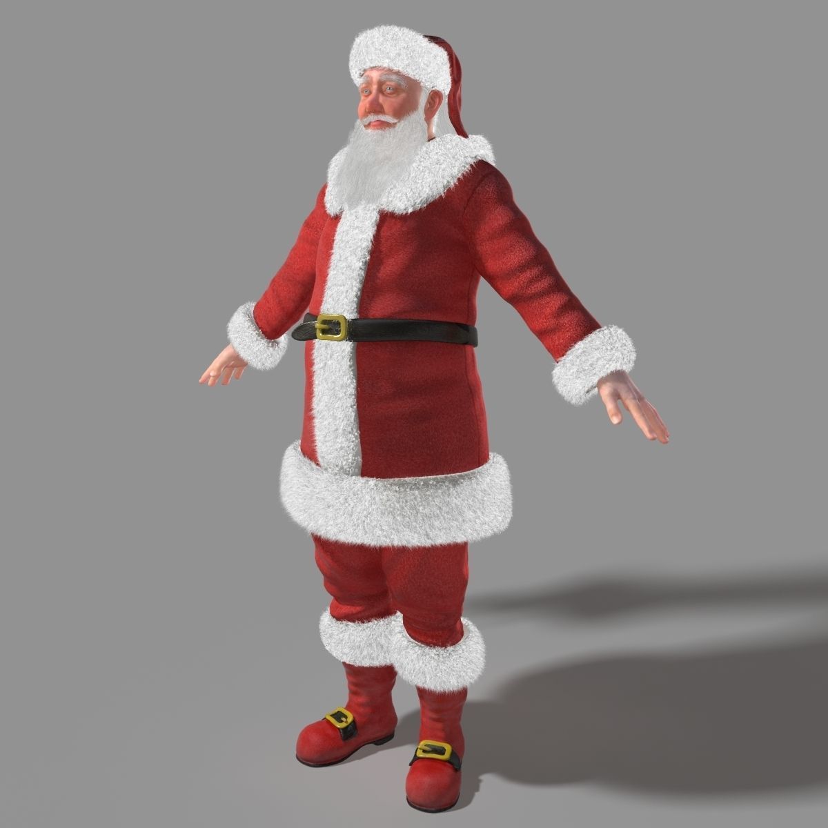 Santa Claus Rigged Low-poly 3D model_2