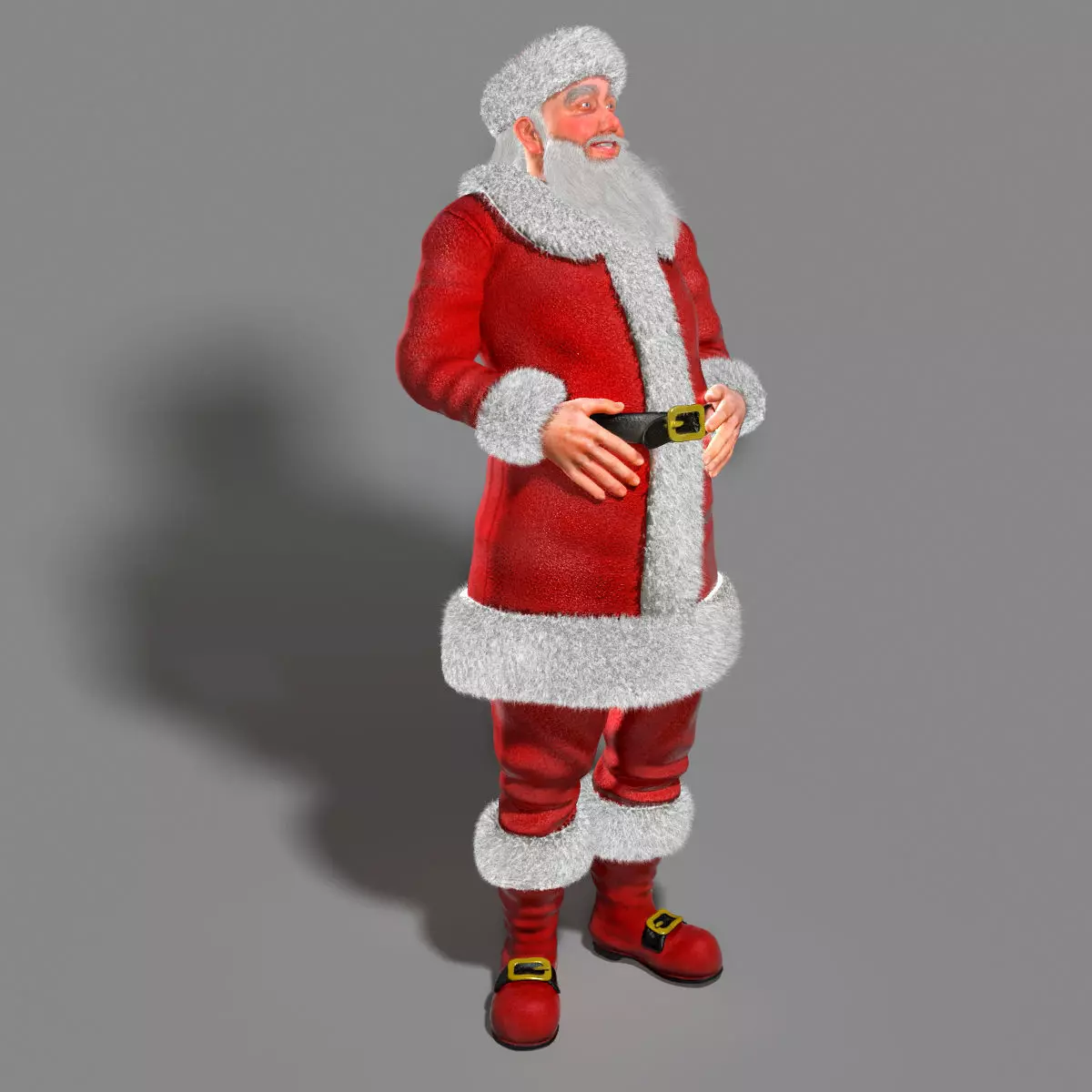 Santa Claus Rigged Low-poly 3D model_0