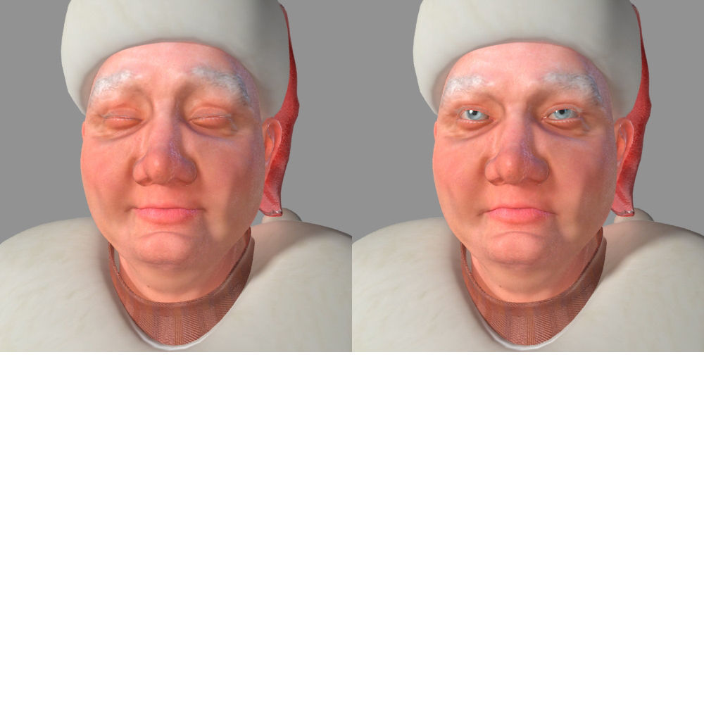 Santa Claus Rigged Low-poly 3D model_16