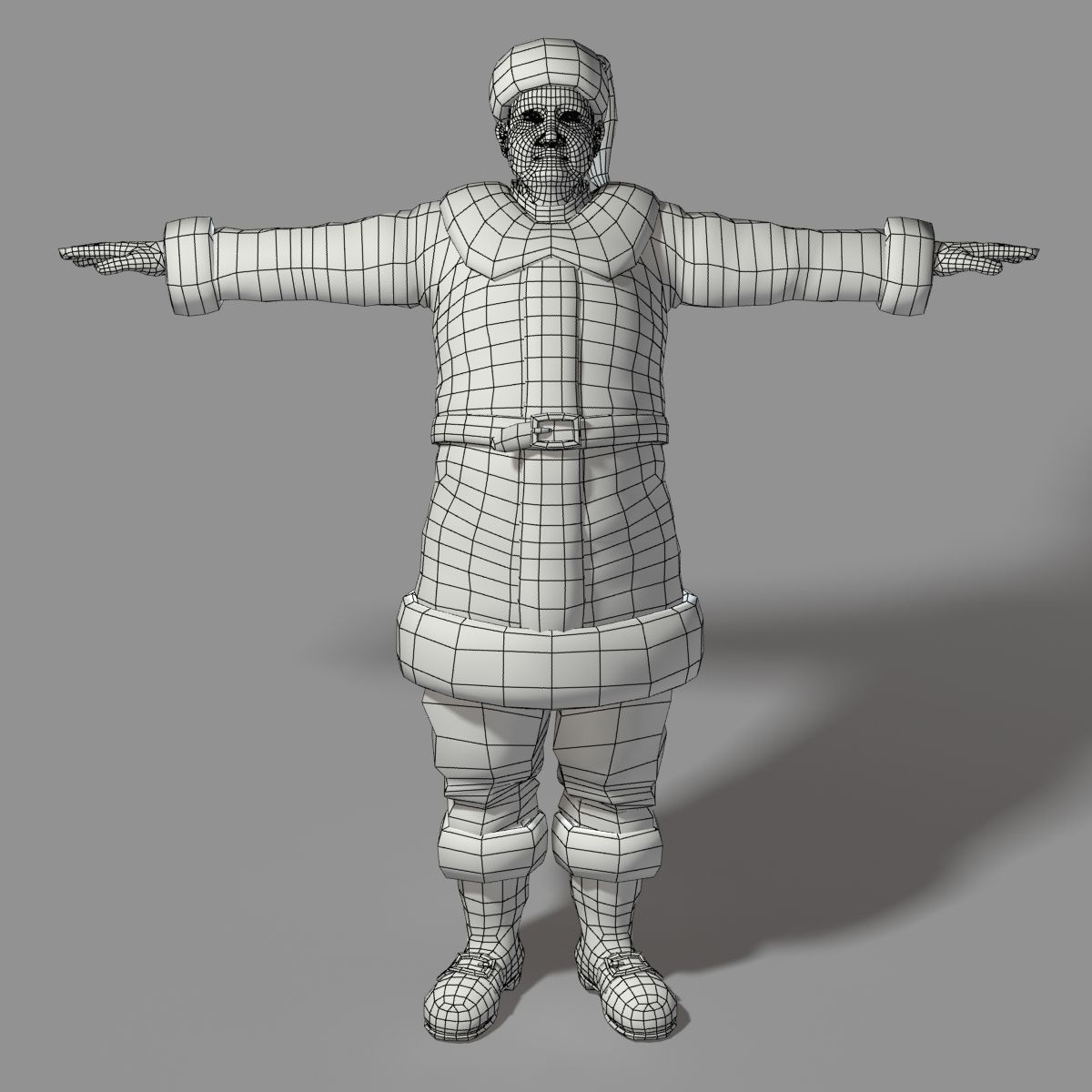 Santa Claus Rigged Low-poly 3D model_25