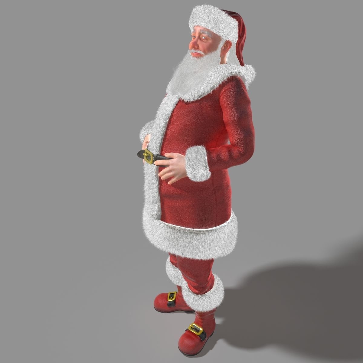 Santa Claus Rigged Low-poly 3D model_1