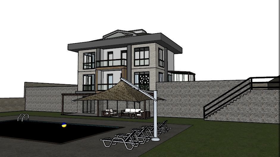 TRIPLEX HOUSE Free low-poly 3D model_32