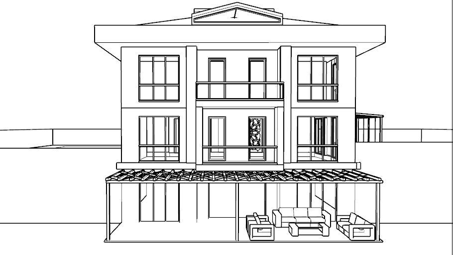 TRIPLEX HOUSE Free low-poly 3D model_37