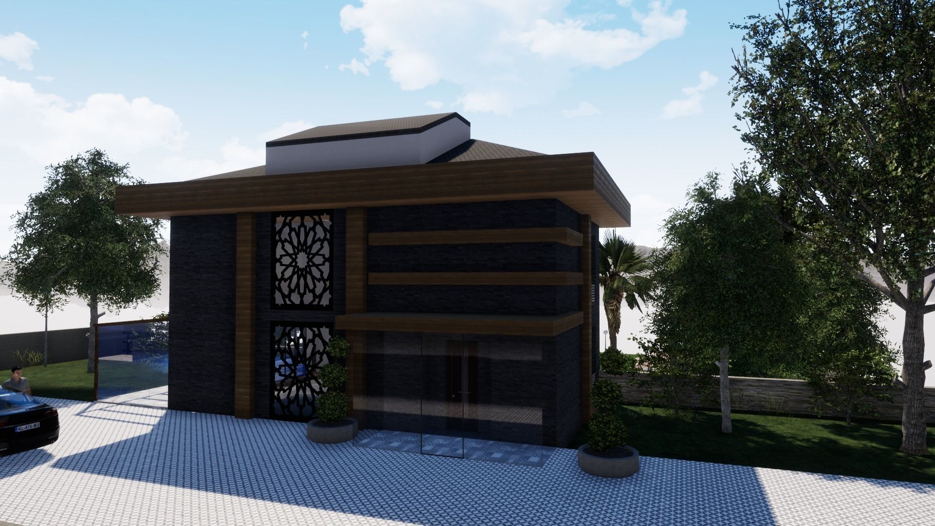 TRIPLEX HOUSE Free low-poly 3D model_6