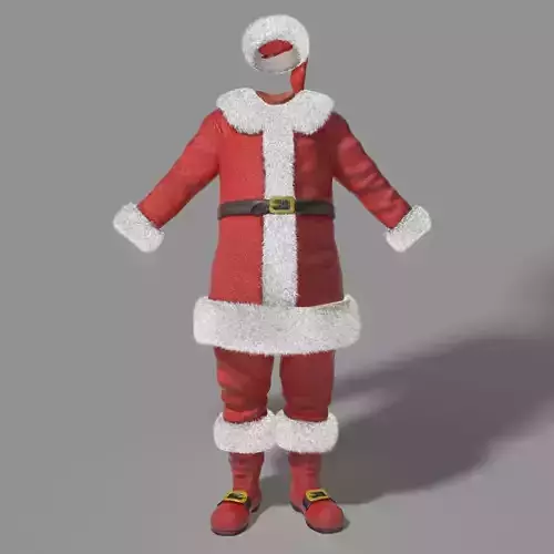 Santa Claus Outfit Low-poly 3D model