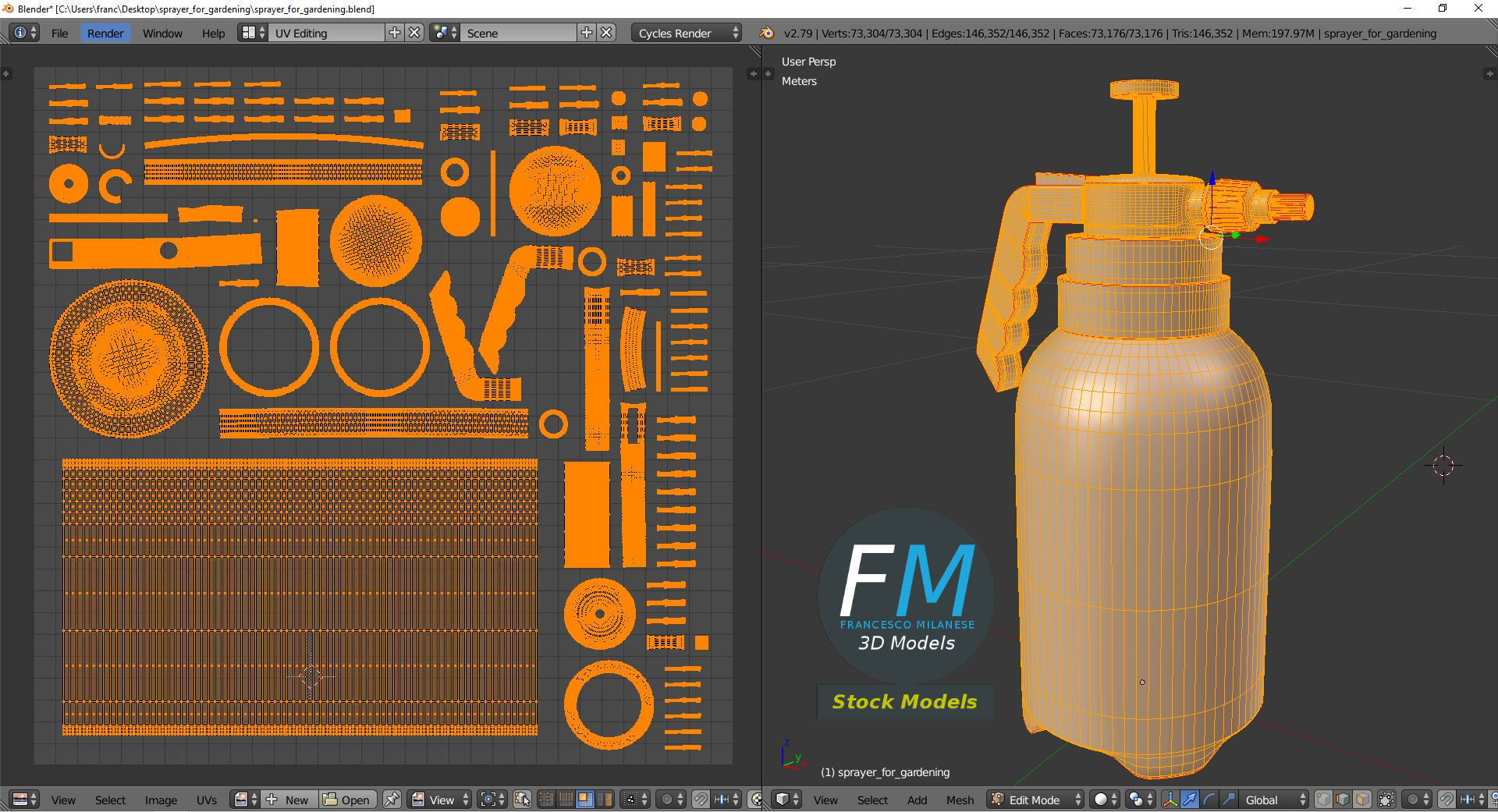 Sprayer for gardening 3D model_10