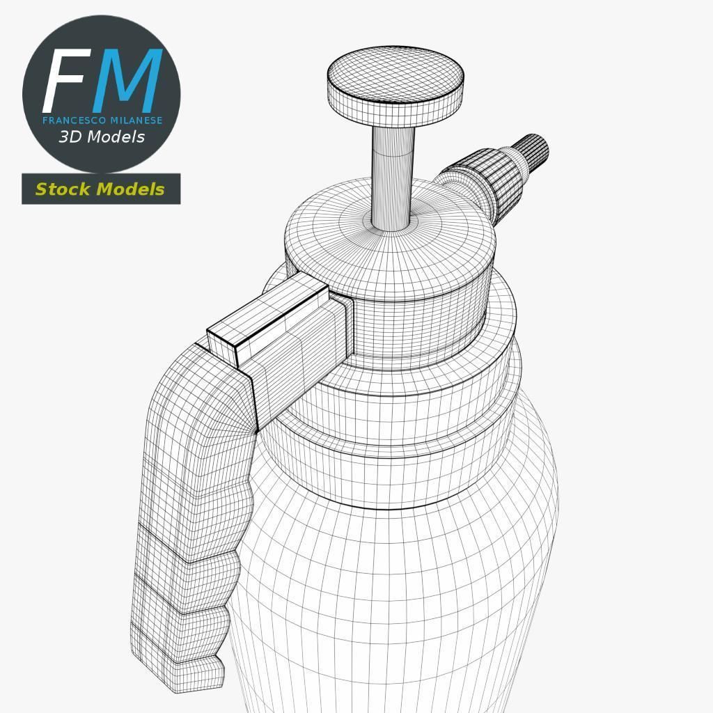 Sprayer for gardening 3D model_8