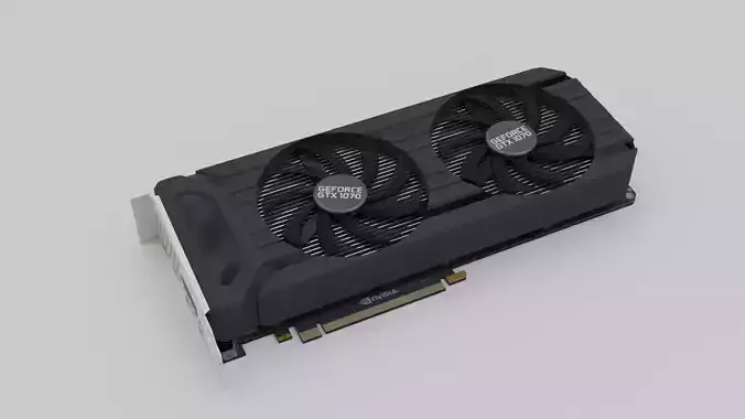 GTX 1070 palit dual Gaming Videocard  Free 3D model