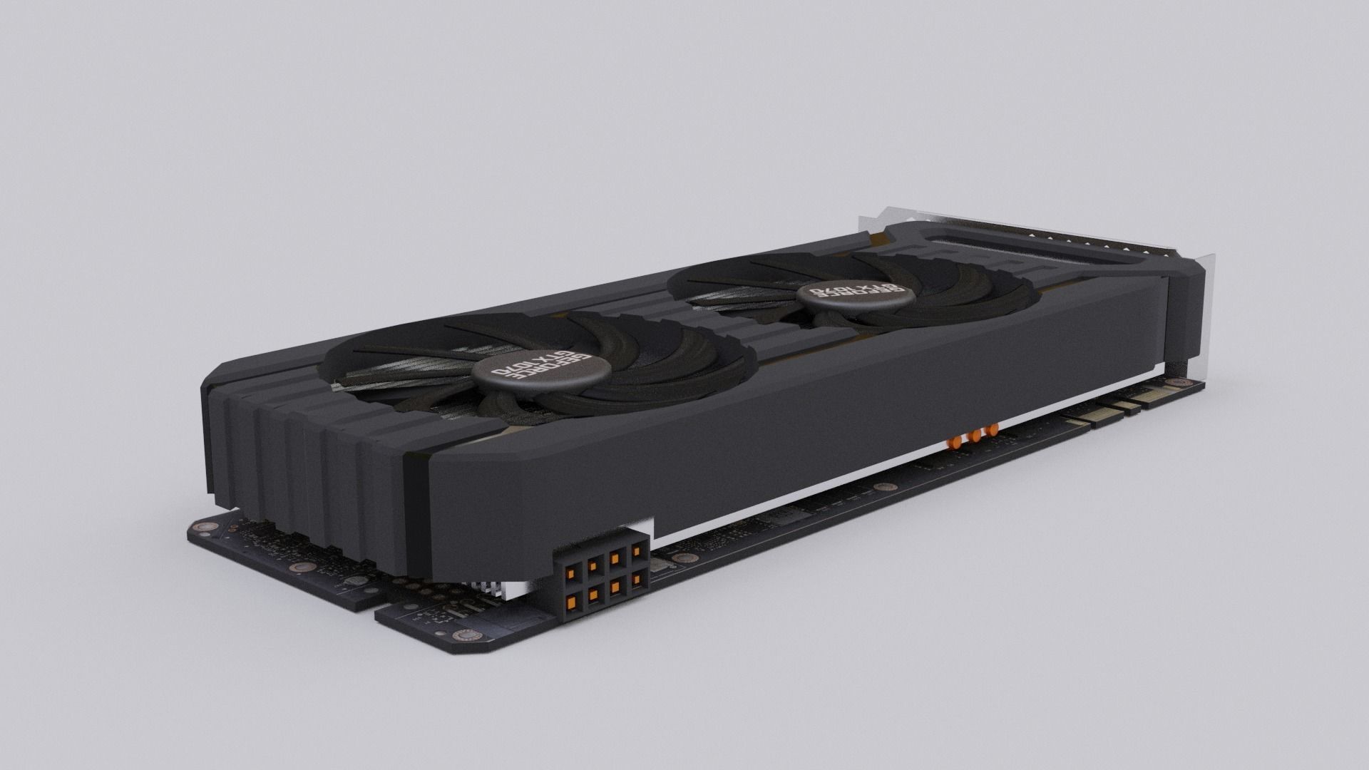 GTX 1070 palit dual Gaming Videocard  Free 3D model_2
